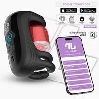 InToYou App Series Torky Compressing Rotating Masturbator with App Black