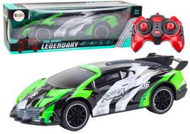 Nuotoliniu būdu valdomas sportinis automobilis RC 1:10 25 km/h su šviesomis žalias