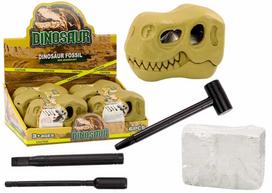 Archeologinis rinkinys su dinozaurų fosilijomis kaukolė