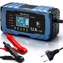 Qoltec 12V 12A AGM GEL LiFePO4 LCD įkroviklis su „Repair“ funkcija, 9 pakopų