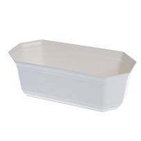 Gėlių vazonas Uniplastex UKOR, plastikinis, 24 cm x 11.3 cm, Ø 24 cm, balta sp.