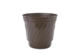 Gėlių vazonas Uniplastex Barok UDB26, plastikinis, Ø 26 cm, ruda sp.