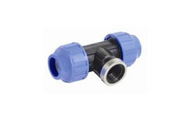 Vandentiekio trišakis STP Fittings Sia, 3/4 colio - Vidinis sriegis, Ø20 mm, 90 °, 16 Bar