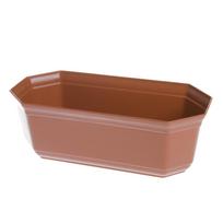 Gėlių vazonas Uniplastex UKOR, plastikinis, 24 cm x 11.3 cm, Ø 24 cm, ruda sp.