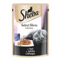 Šlapias kačių maistas Sheba Select Slices, žuvis, 0.085 kg