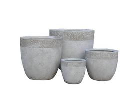 Gėlių vazonas Domoletti LT3713-4S, keramika/molis, Ø 54 cm, pilka sp.