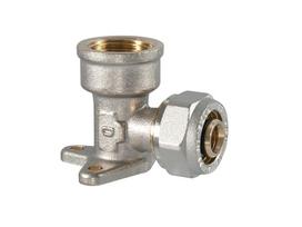 Tvirtinama užveržiama alkūnė TDM Brass 1080, 90 °, 18mm x 1/2", žalvaris/nikelis