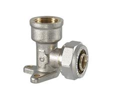 Tvirtinama užveržiama alkūnė TDM Brass 1080, 90 °, 20mm x 1/2", žalvaris/nikelis