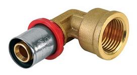 Presuojama alkūnė TDM Brass 1670, 90 °, 20mm x 3/4", polipropilenas (pp)