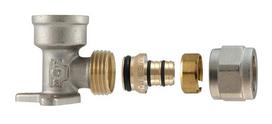 Tvirtinamoji išardoma alkūnė TDM Brass 1480, 90 °, 16mm x 1/2", žalvaris/nikelis