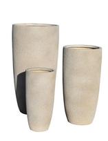 Gėlių vazonas Domoletti LT13766-2S, keramika/molis, Ø 32 cm, pilka sp.