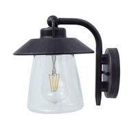 Sieninis lauko šviestuvas Lutec, 60W, E27, IP44, juoda sp., 17.6 cm x 20 cm
