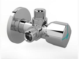 Ventilis Arco A-80 Twin, kampinis, vandentiekiui, 1/2 colio - išorinis sriegis