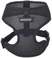 Petnešos šunims Amiplay Air, juoda sp., 450 - 600 mm x 39 mm, 45-60