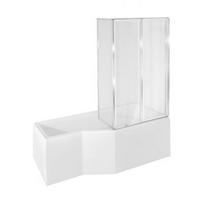 Vonios sienelė Besco Ambition Premium 3, 130 cm x 140 cm x 0.4 cm, skaidri sp./chromo sp./grūdintas