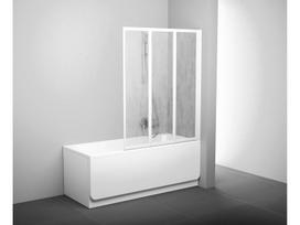Vonios sienelė Ravak VS3 115 Rain, 114.6 cm x 140 cm, balta sp./su raštu
