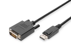 Adapteris Assmann Displayport / DVI-D Displayport, DVI-D male, 3 m, juoda sp.