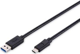 Laidas Assmann AK-300136-010-S USB 2.0 male, USB 2.0 A female, 1 m, juoda sp.