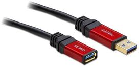 Laidas Delock USB-A - USB-A USB 3.0 A male, USB 3.0 A female, 2 m, juoda sp.