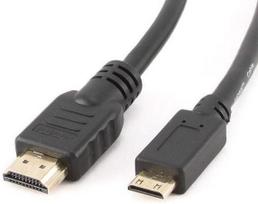 Laidas Gembird HDMI / HDMI-mini HDMI 19 pin male, Mini HDMI male, 3 m, juoda sp.