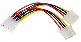 Adapteris Akyga Molex x2 / Molex AK-CA-15 4 pin Molex x 2, 4 pin Molex female, 0.15 m