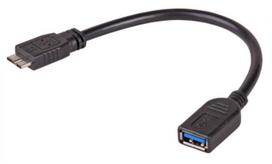 Adapteris Akyga USB 3.0 female, Micro USB 3.0 B male, 0.15 m