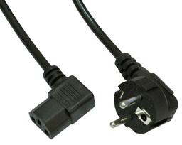 Laidas Akyga Power Schuko / IEC C13 AK-PC-02A IEC C13, Schuko, 1.5 m, juoda sp.