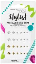 Lipdukai nagams Elegant Touch Metallic Studded Pre - Glued Gems