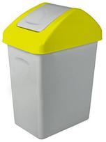 Šiukšliadėžė Branq, geltona sp., 10 l, 37.5 cm x 18 cm