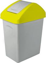 Šiukšliadėžė Branq, geltona sp., 25 l, 50 cm x 24 cm