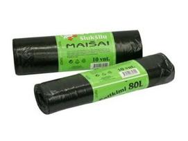 Šiukšlių maišai Plasta 8307900, 80 l, 10 vnt.
