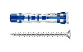 Nailono kaištis su varžtu Elematic, universalūs, 8 mm x 50 mm, 10 vnt.