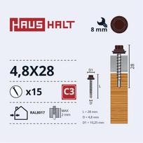 Savisriegis Haushalt, 4.8 mm x 28 mm, 15 vnt.