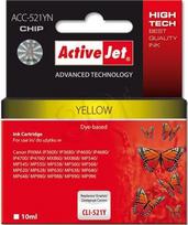 Rašalinio spausdintuvo kasetė ActiveJet Supreme ACC - 521YN, geltona sp., 10 ml