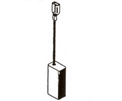 Šepetėlis Haushalt, 5 mm x 8 mm x 17.5 mm, 2 vnt.