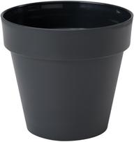 Gėlių vazonas Form Plastic Ibiza Soft Mat 4120, plastikinis, Ø 16 cm, juoda sp.