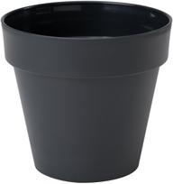 Gėlių vazonas Form Plastic Ibiza Soft Mat 4140, plastikinis, Ø 20 cm, juoda sp.