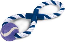 Žaislas šuniui, kamuoliukas Record GioChi In Cotone, 29 cm, mėlyna sp.