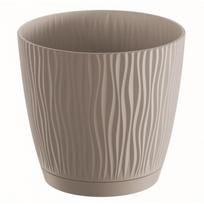 Gėlių vazonas Prosperplast Sandy P DSY170P, plastikinis, Ø 17 cm, ruda sp.