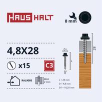 Savisriegis Haushalt, 4.8 mm x 28 mm, 15 vnt.