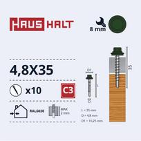 Savisriegis Haushalt, 4.8 mm x 35 mm, 10 vnt.