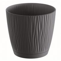 Gėlių vazonas Prosperplast Sandy P DSY110P, plastikinis, Ø 11 cm, pilka sp.