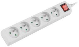 Buitinis ilgintuvas Lanberg, PS1-05E-0150-W, 1.5 m, 5 lizdų, su jungikliu