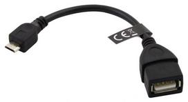 Laidas Esperanza USB 2.0 B female, Micro USB A male, 0.1 m, juoda sp.