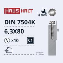 Savisriegis Haushalt, 6.3 mm x 80 mm, 10 vnt.
