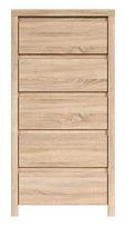 Komoda Kaspian KOM5S, ąžuolo sp., 112.5 cm x 40.5 cm x 56 cm