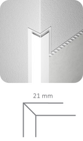 Dailylentės kampas Vilo Vilo B1 White, balta sp., 2700 mm x 21 mm