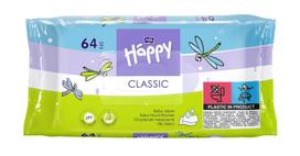 Drėgnos servetėlės kūdikiams Happy Classic, 64 vnt.