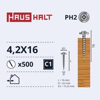 Savisriegis Haushalt DIN 14566, 4.2 mm x 16 mm