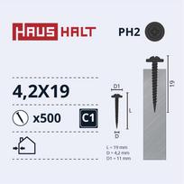 Savisriegis Haushalt DIN 14566, 4.2 mm x 19 mm, 500 vnt.